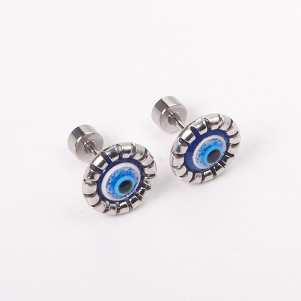 Dalila Blue Evil Eye Flat Back Studs