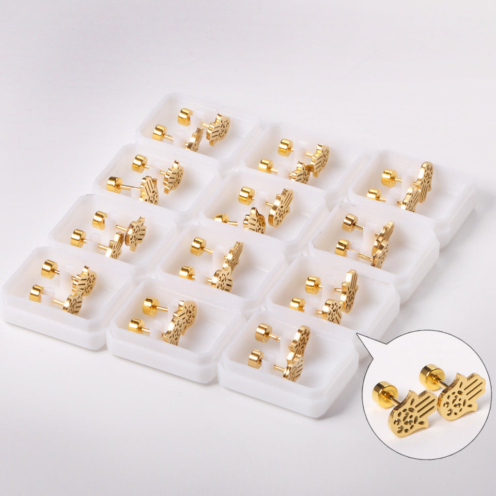Cleo Hamsa Hand	Flat Back Studs
