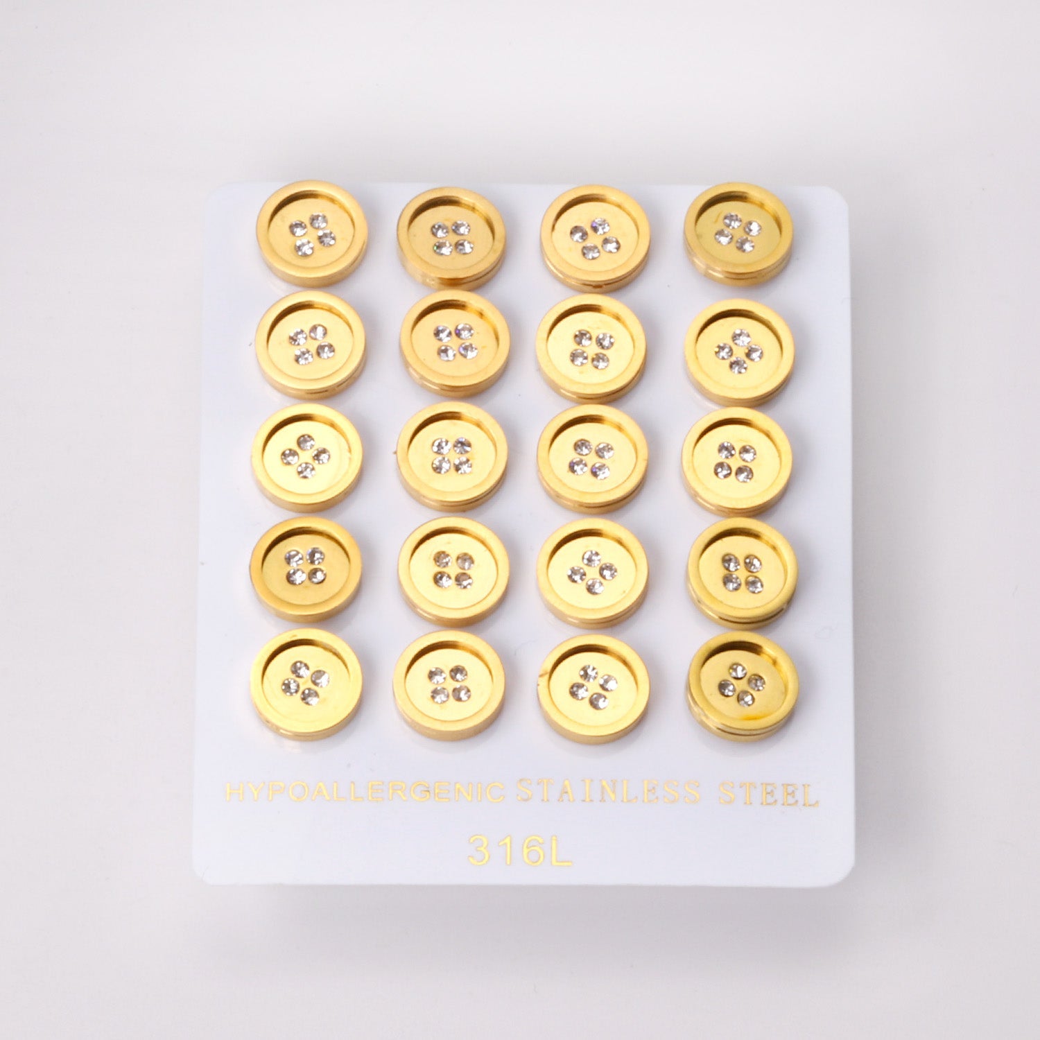 Iolanda Button Shape Studs