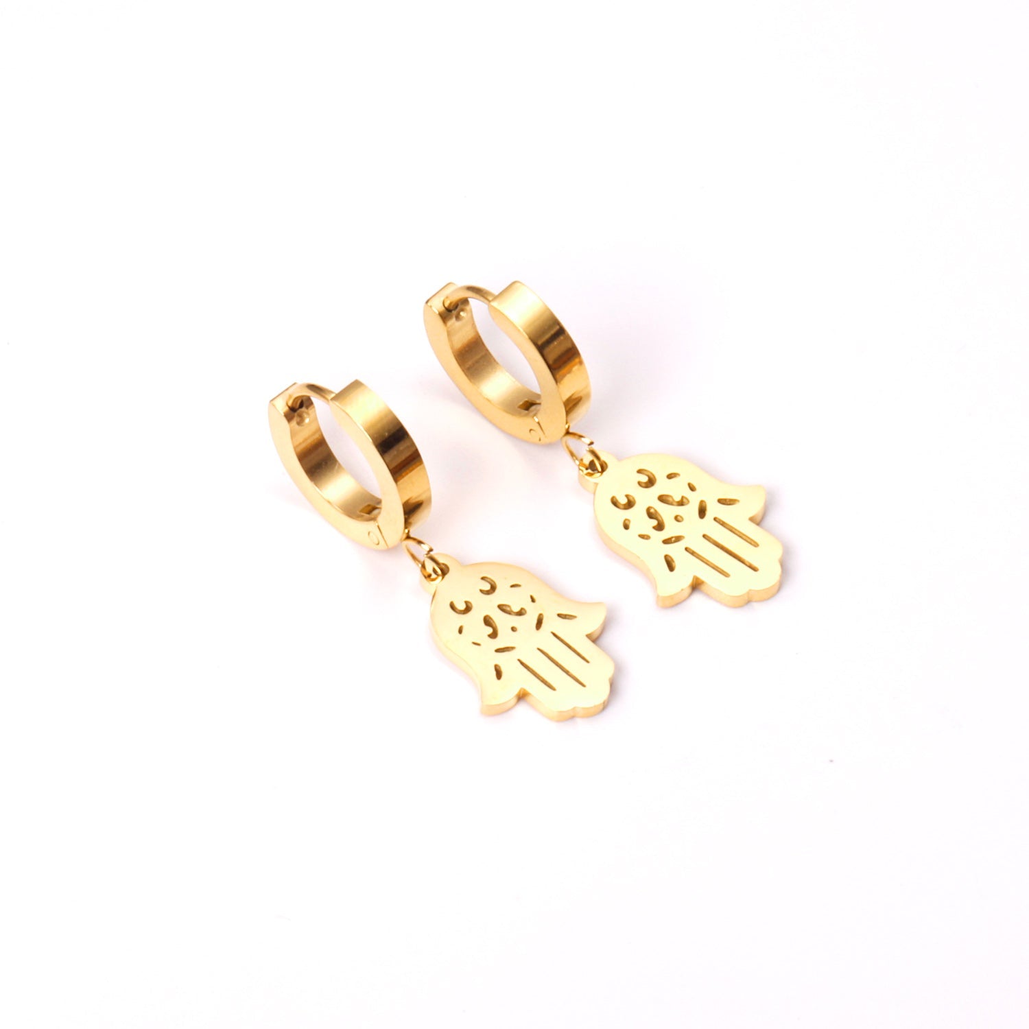 Hermione Hamsa Hand Hoops