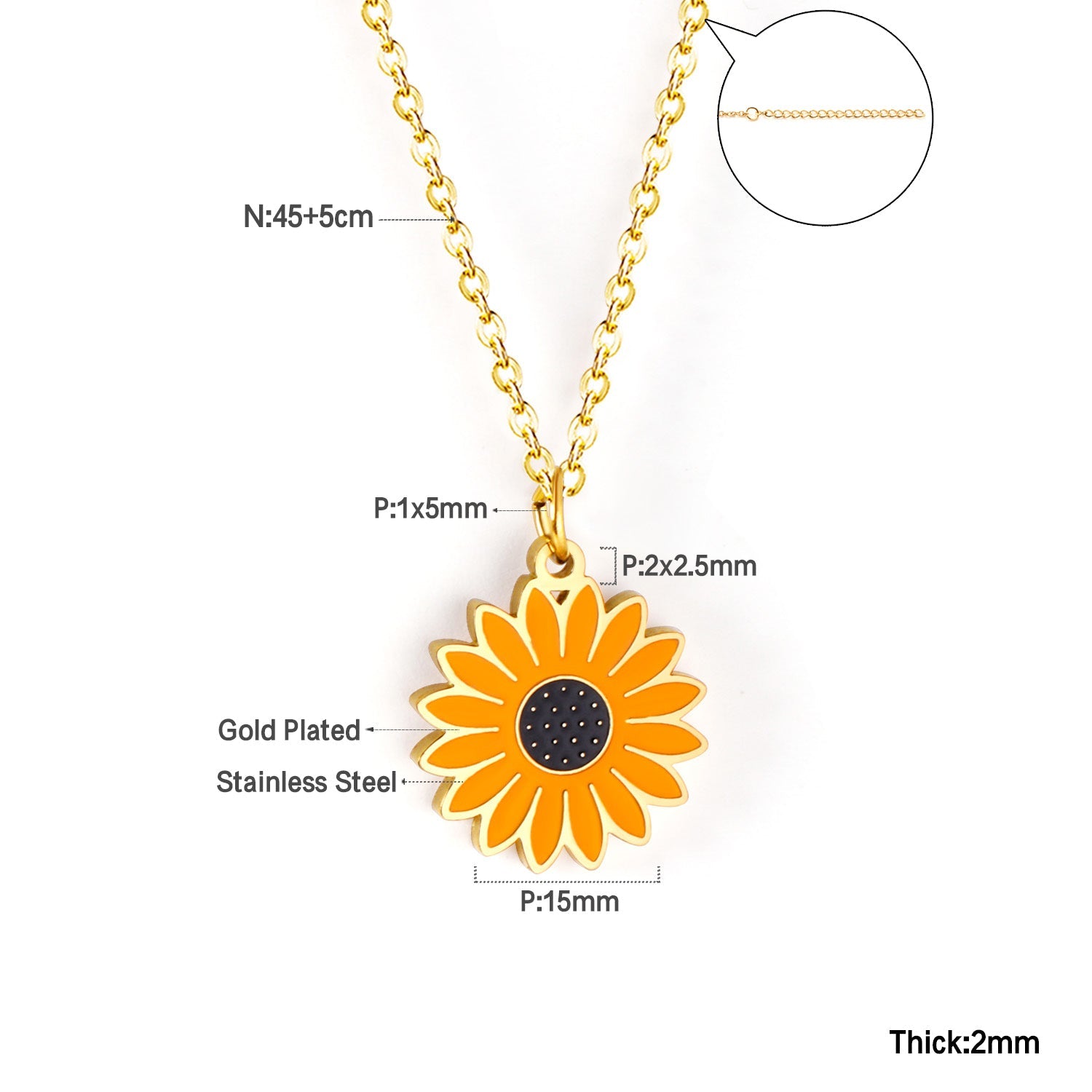 Alexis 45cm + 5cm Extension Gold Necklace