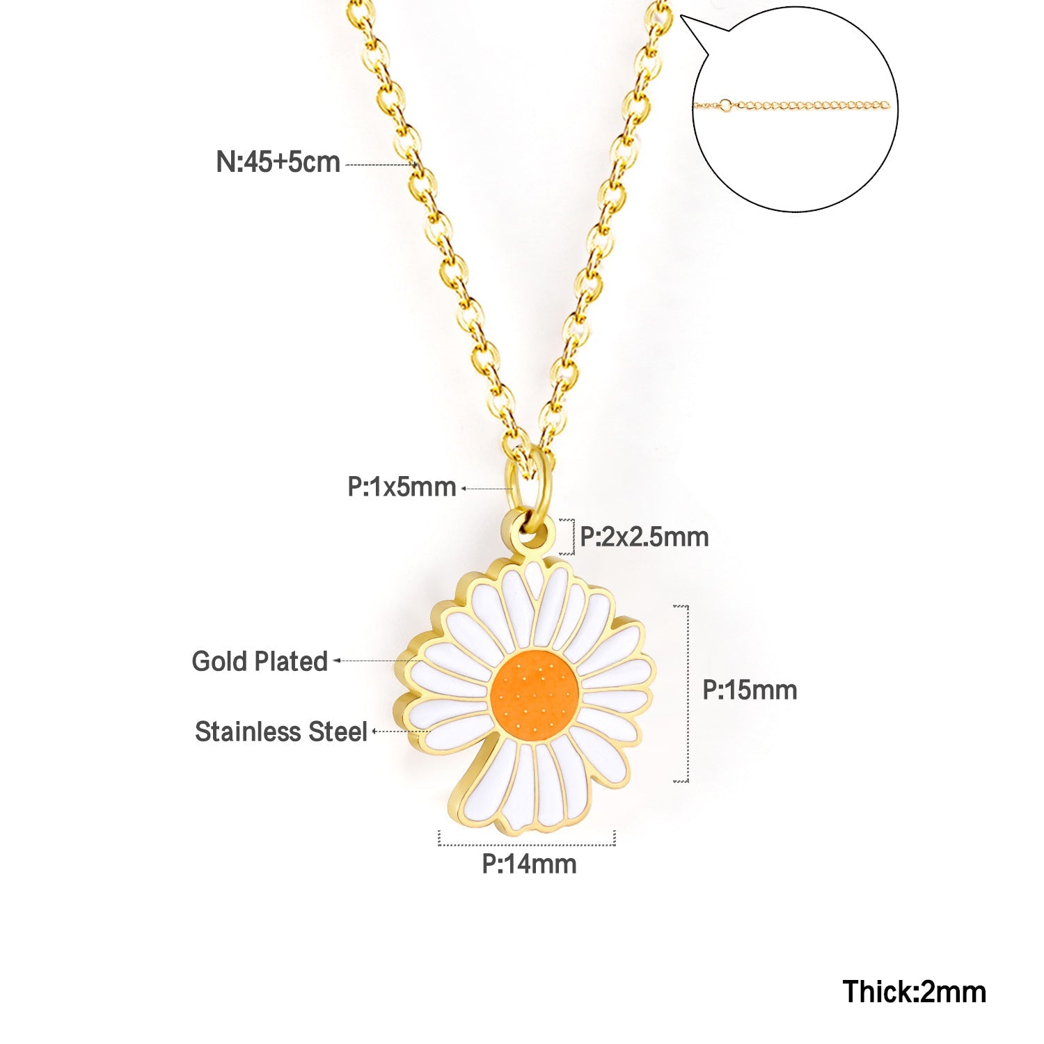 Ari 45cm + 5cm Extension Silver Necklace