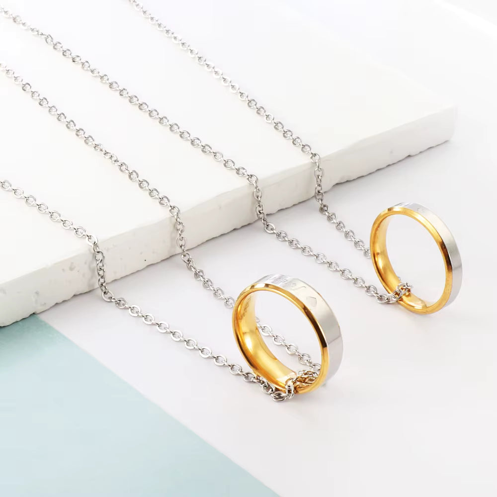 Aura Ring Necklace | Waterproof Two Tone