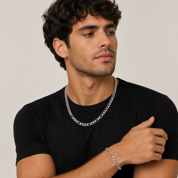 Nikolas Figaro Necklace | Waterproof Silver