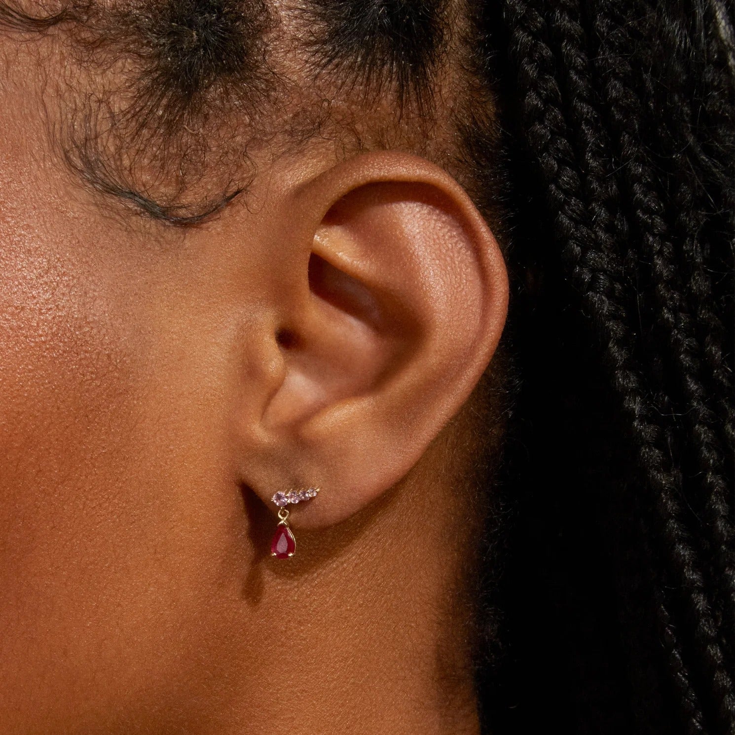 Lyra Deep Rose Studs Earring