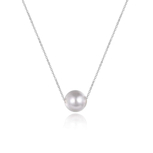 Enaya Sliding Pearl Necklace | Waterproof 18k Gold & Silver