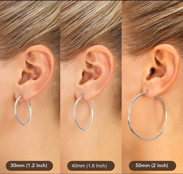 Prema Hoops | Waterproof Silver 30mm To 70mm