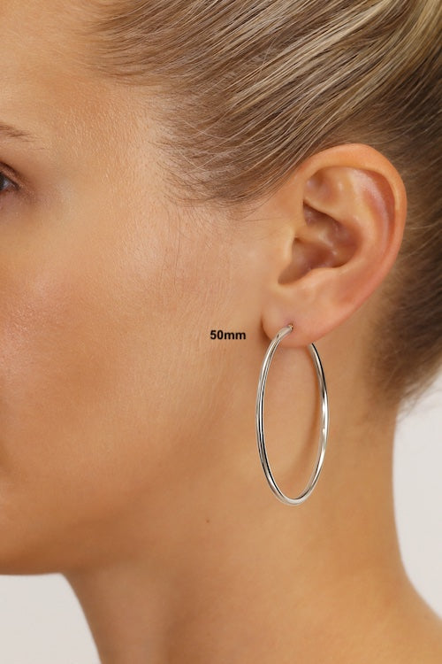 Prema Hoops | Waterproof Silver 30mm To 70mm