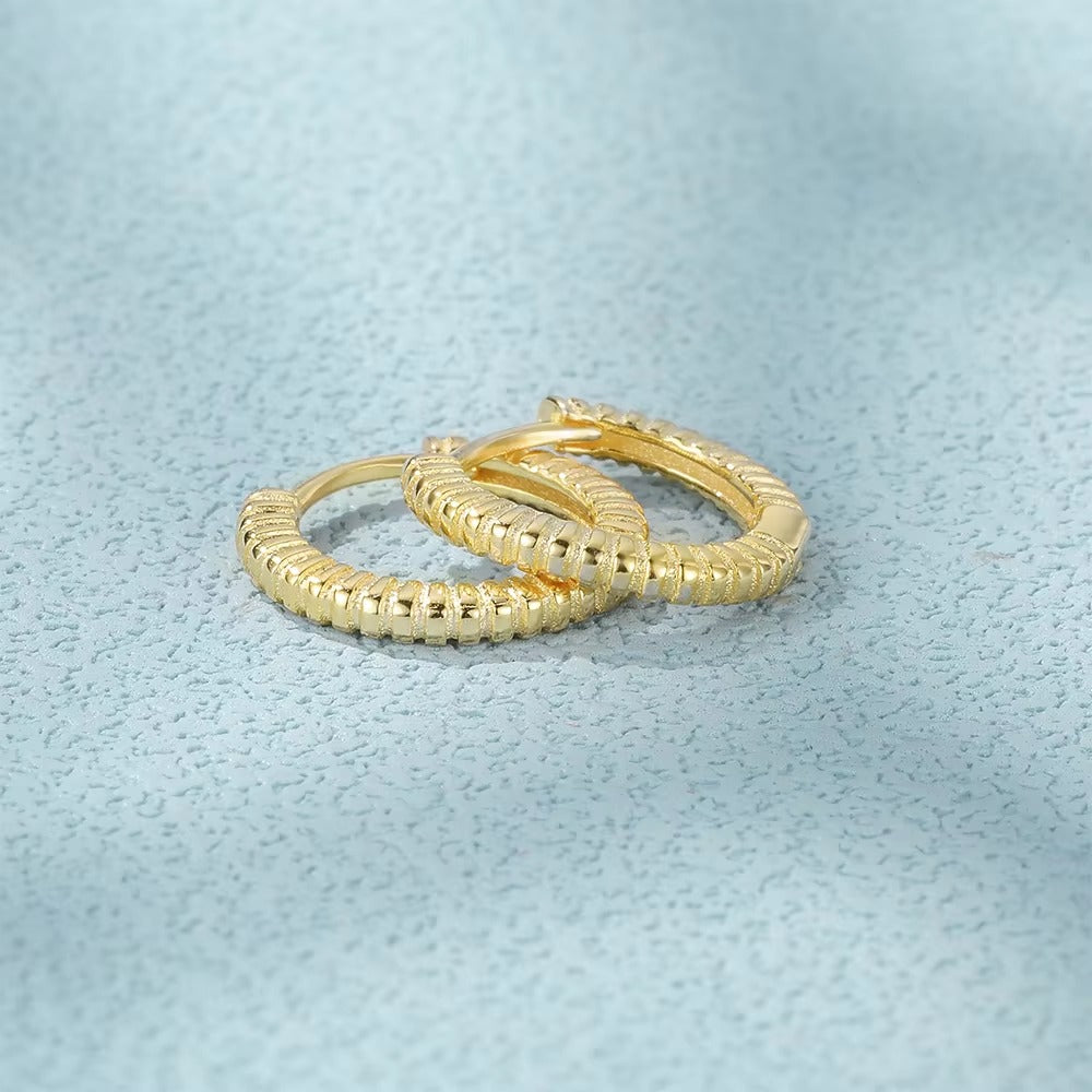 Eve Textured Hoops Earrings