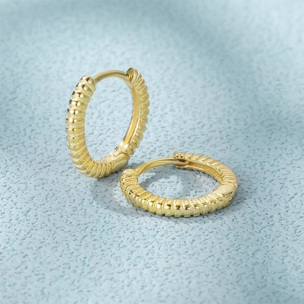 Eve Textured Hoops Earrings