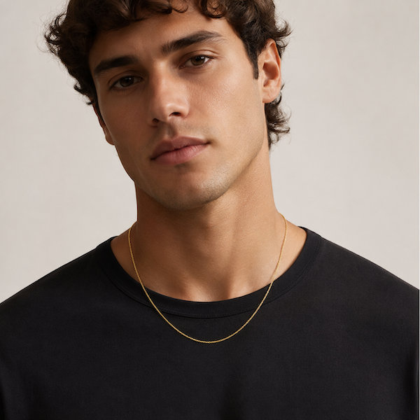 Revati 1.2mm Plain Cable Chain Necklace  | Waterproof 18k Gold