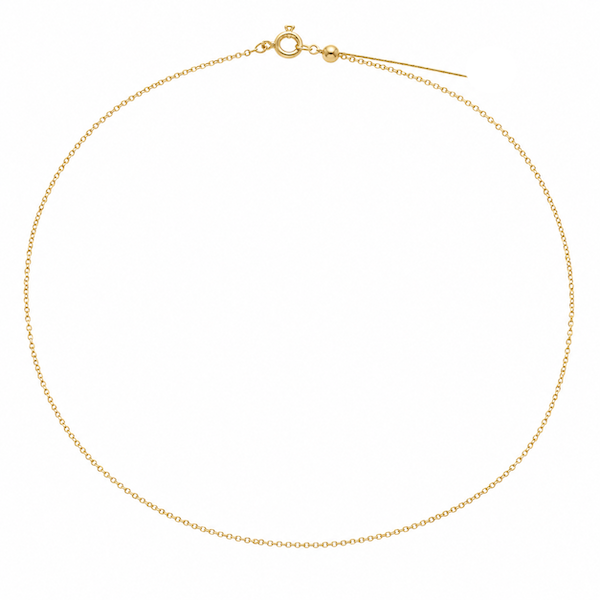 Revati 1.2mm Plain Cable Chain Necklace  | Waterproof 18k Gold