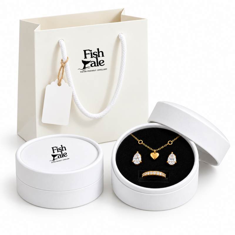 Round Jewellery Box |  White Travel Box