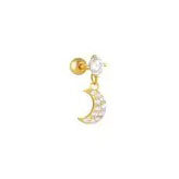 Wyoming Moon Drop Screwback Stud- Single Earrings