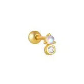 Yorba Crystal & Opal Screwback Stud- Single Earrings