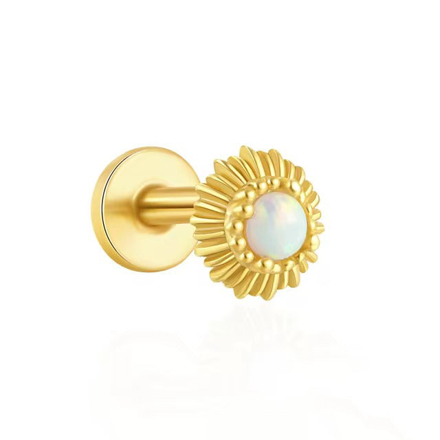 Greenville Opal Flatback Stud- Single Earring
