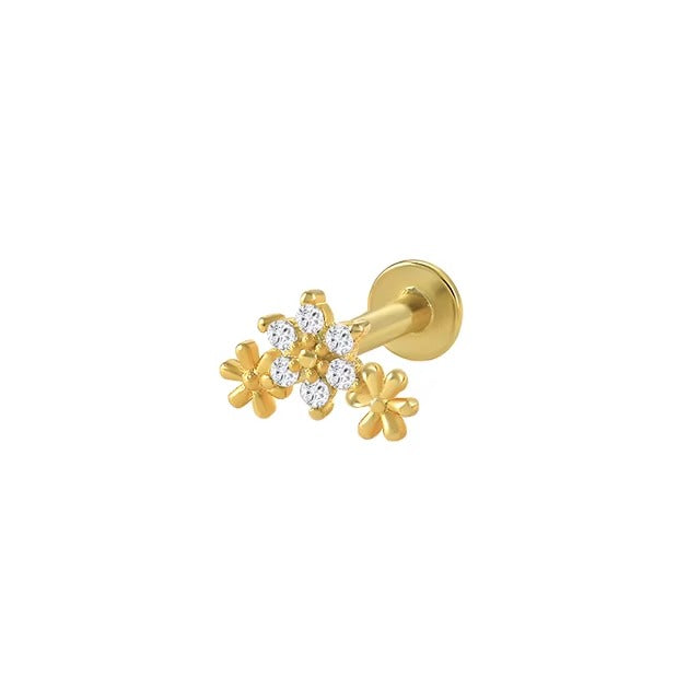 Solae Crystal Screw Back Studs Earrings