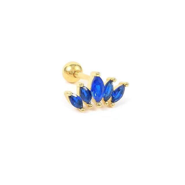 Feya Blue Sapphire Screw Back Studs Earrings