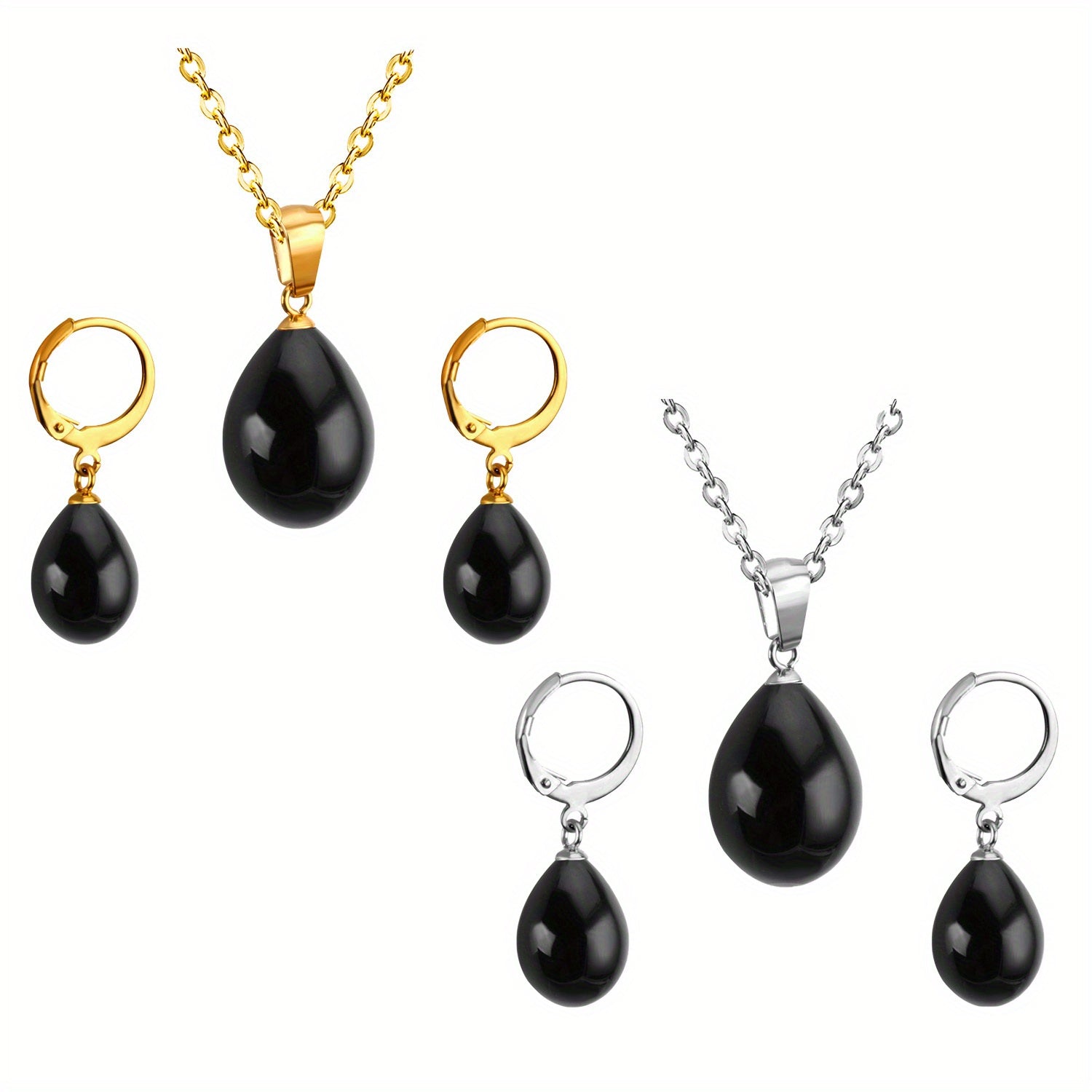 Belle Black Pearl Drop Set | Buy Set or Individual
