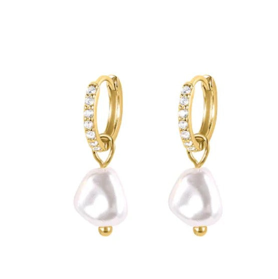 Echo Pearl Hoops Earrings