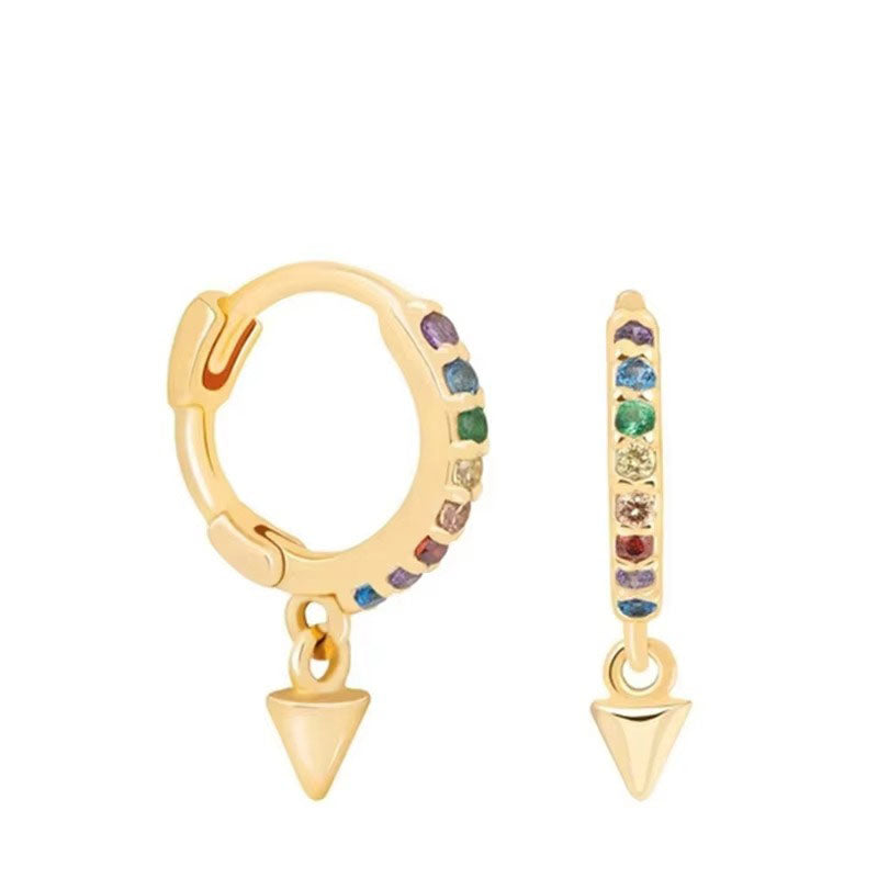 Verona Rainbow Huggie Hoops