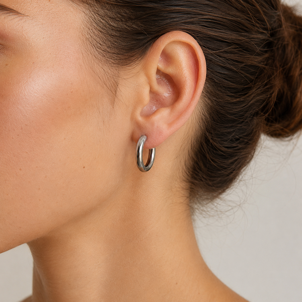 Sheena Hoops | Waterproof Silver 15mm