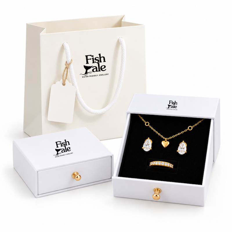 Square Jewellery Box |  White Travel Box