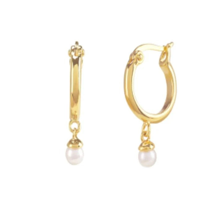 Clio Pearl Hoops Earrings