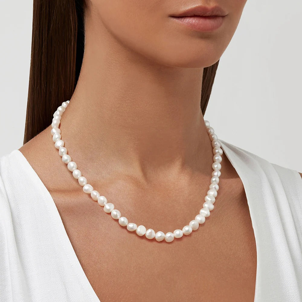 Nashville Natural Freshwater Baroque Pearl Necklace- 45+5cm Length