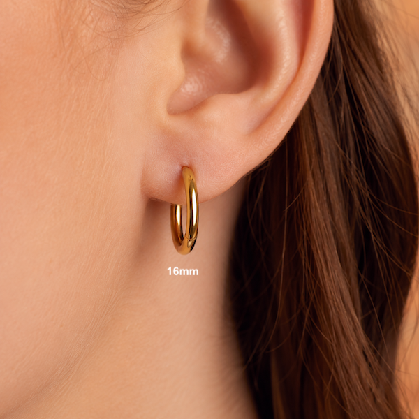 Tara Hoops | Waterproof 18K Gold 8mm To 20mm