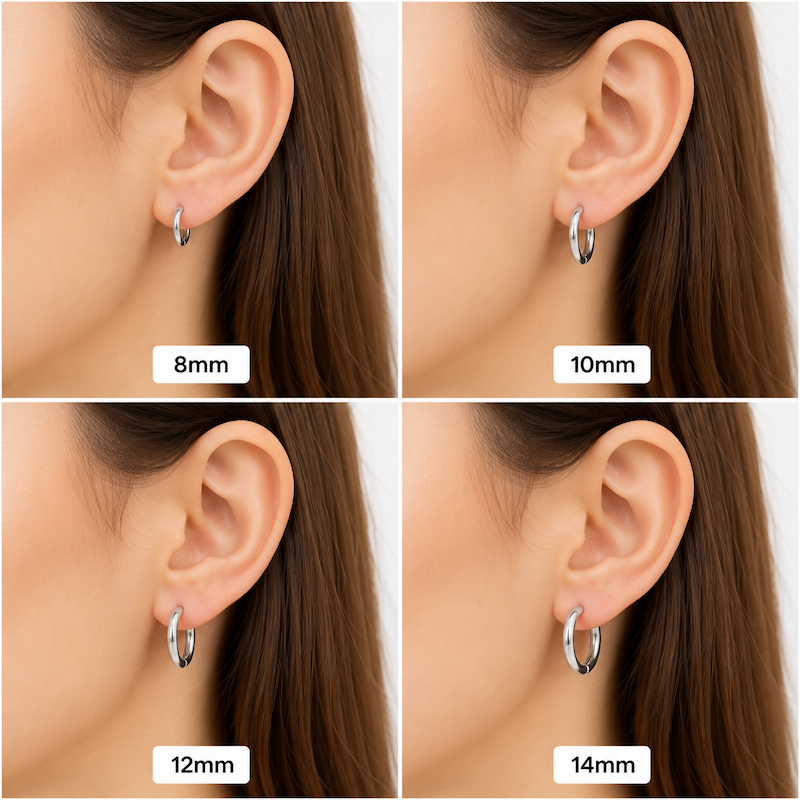 Tara Hoops | Waterproof Silver 8mm To 16mm