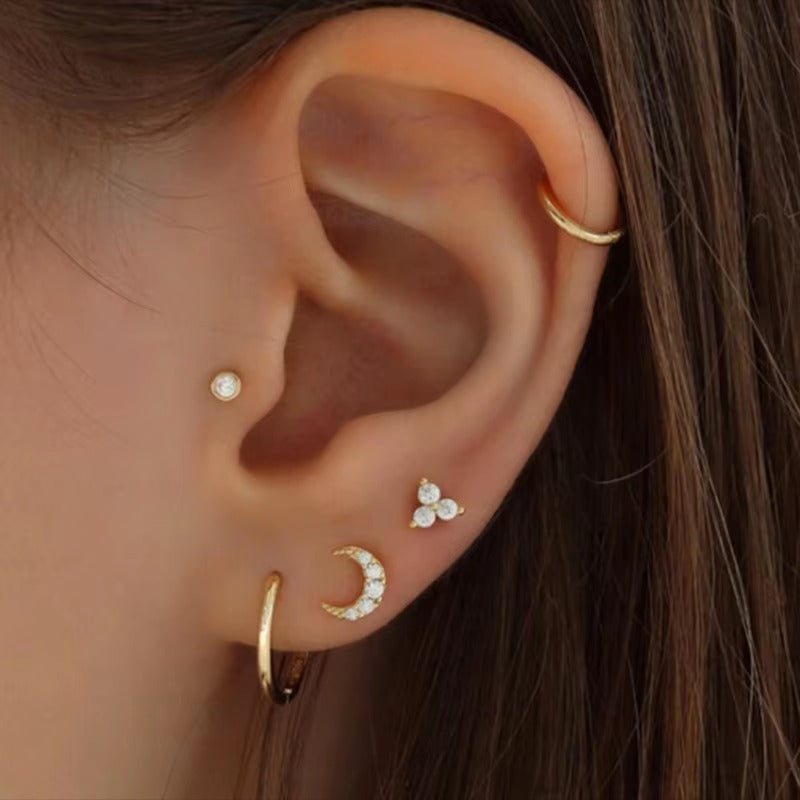 Harrisburg Crystal Flatback Stud- Single Earring