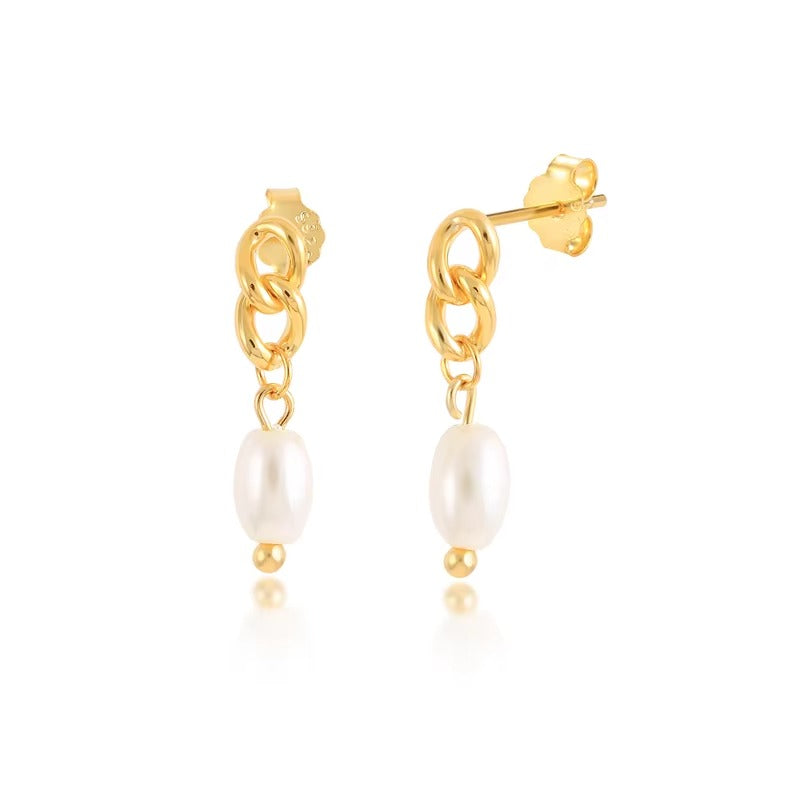 Warner Chain Pearl Drop Drops
