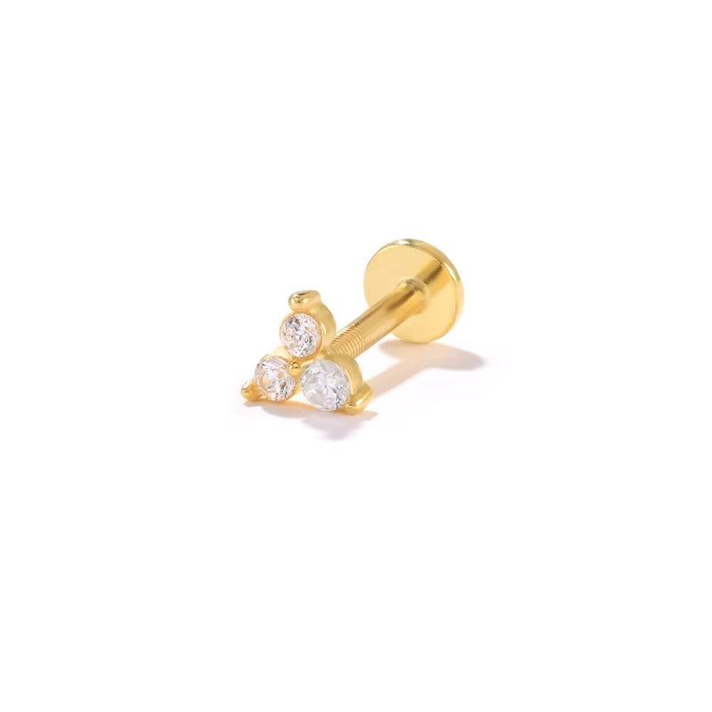 Harrisburg Crystal Flatback Stud- Single Earring