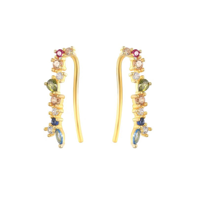 Zoey Multicolor Crawler Earrings