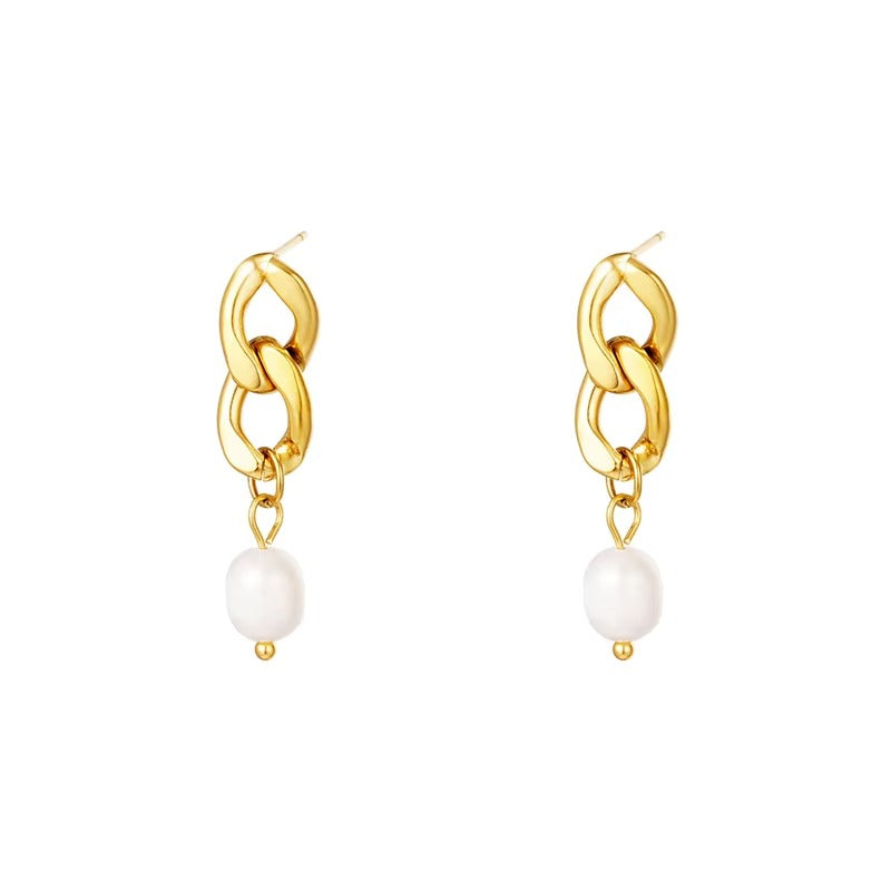 Warner Chain Pearl Drop Drops