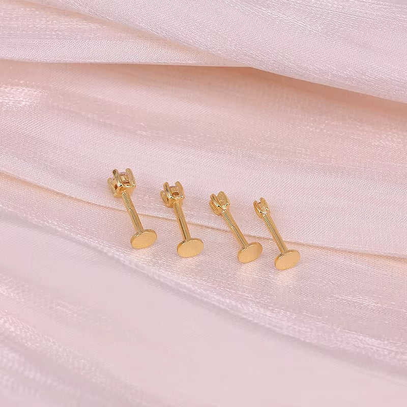 Dinoz 2mm Crystal Flatback Stud- Single Earring