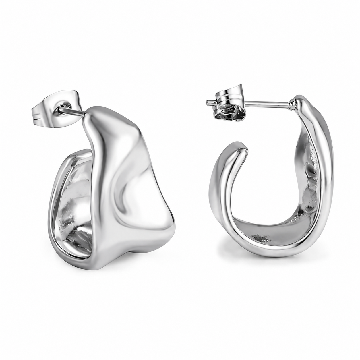 Wela Statement Earrings | Waterproof Silver