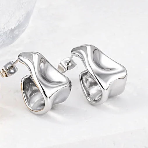 Wela Statement Earrings | Waterproof Silver