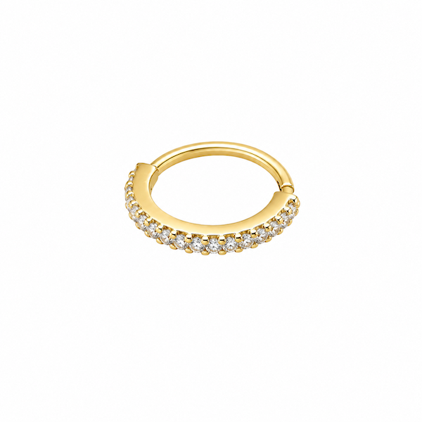 Wilkey Crystal Pavé Nose Ring Gold - Single