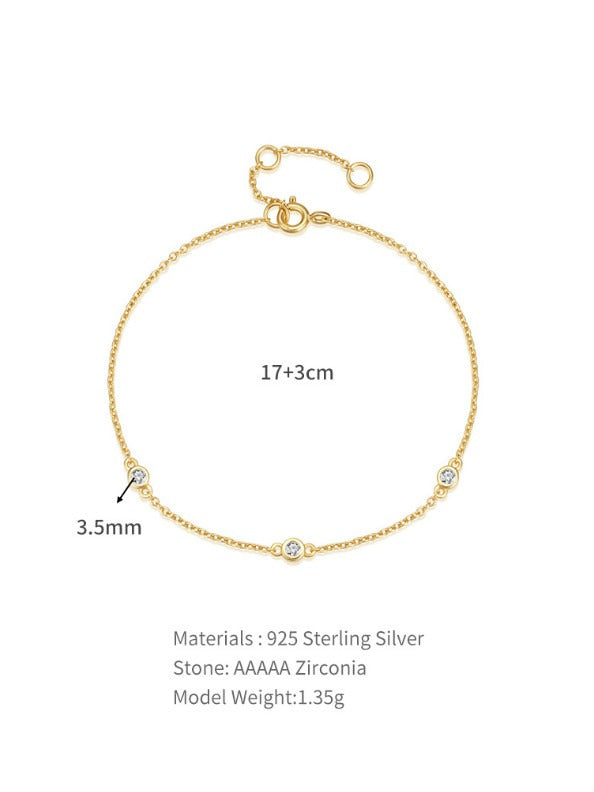 Simmi Triple Crystal Bracelet