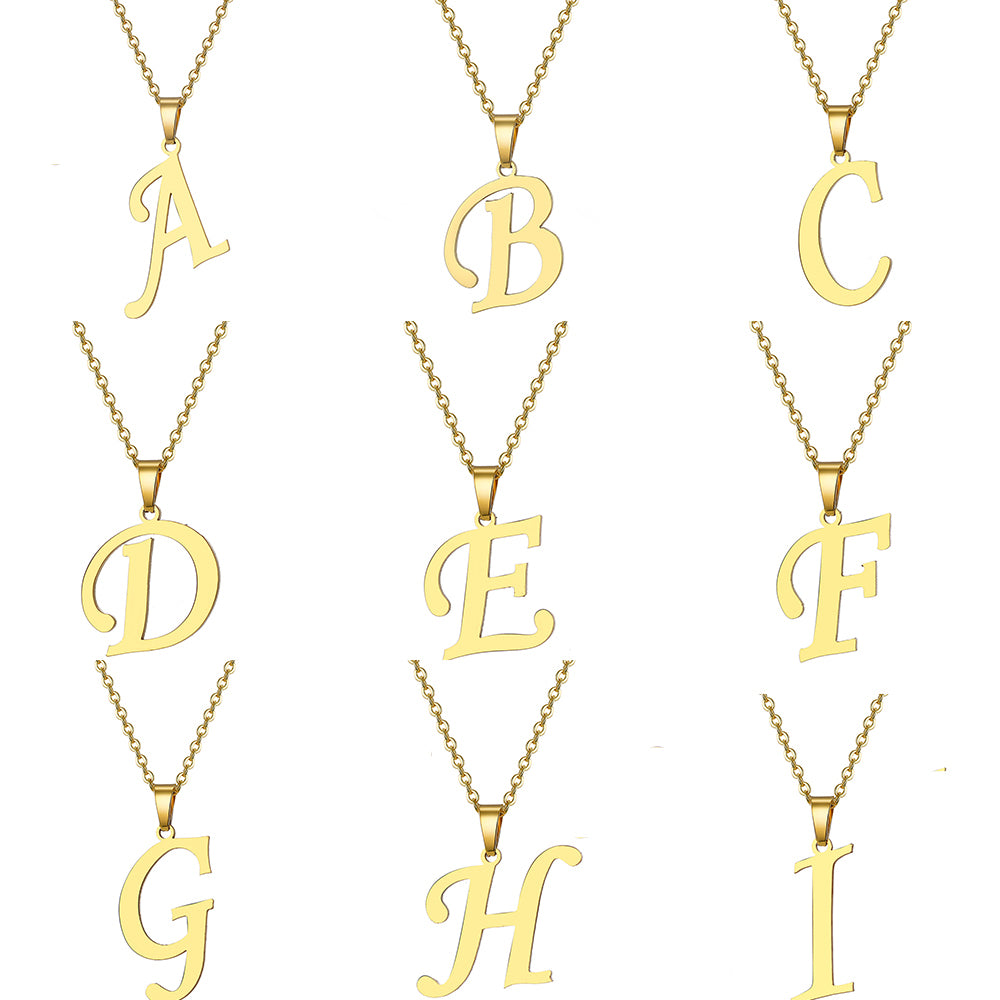 Jessie Initial Letter Necklace