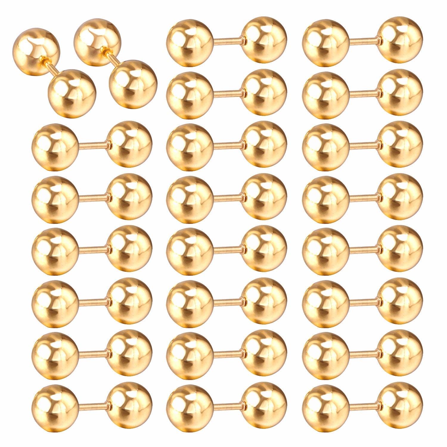 Belis Dumbell Design Flat Back Studs