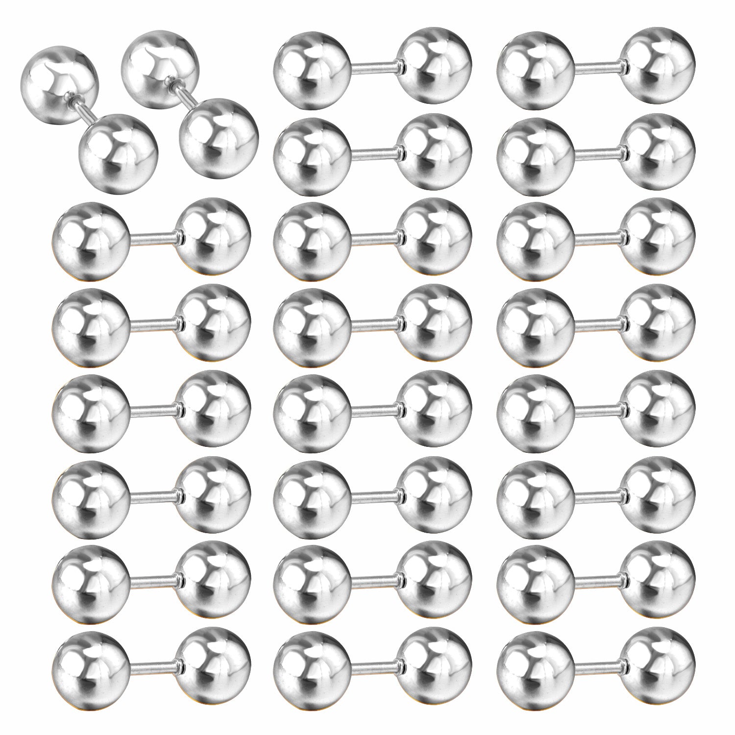 Belis Dumbell Design Flat Back Studs