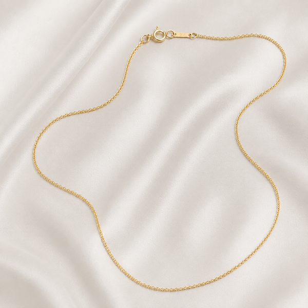 Aisling 1mm Dainty Cable Chain	Necklace 45+5cm