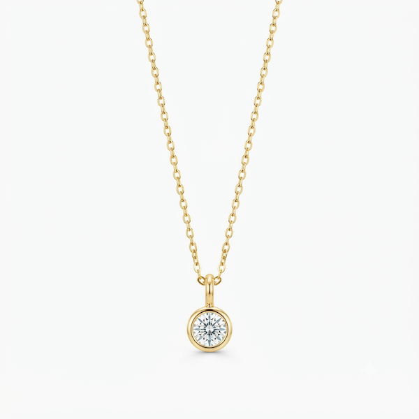 Aleyah Bezel-Set Gemstone Necklace | Waterproof 18k Gold