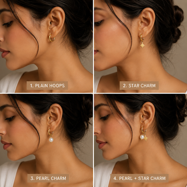 Raina Freshwater Pearl Hoops | Waterproof 18K Gold