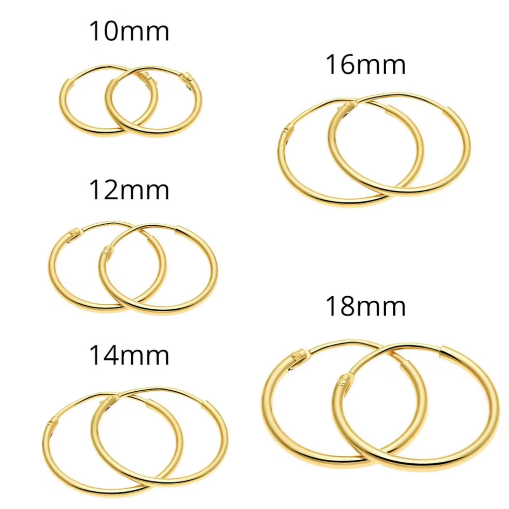 Breeze Hoops Earrings 14mm