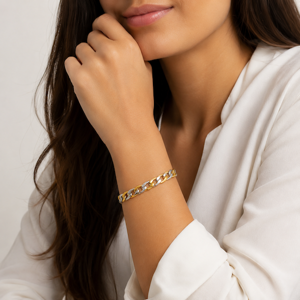 Andreas	Cuban Bracelet | Waterproof Two Tone