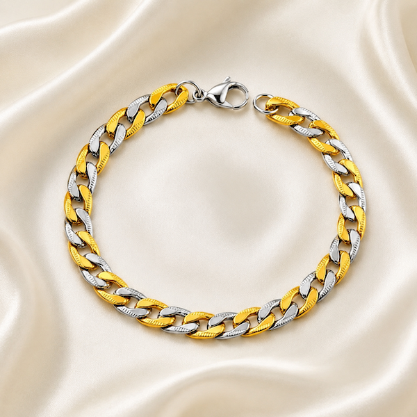 Andreas	Cuban Bracelet | Waterproof Two Tone
